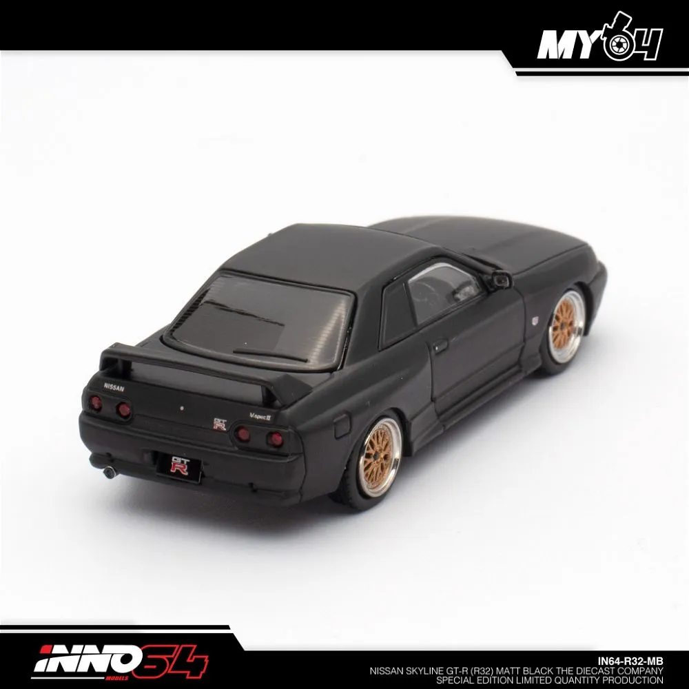 INNO64 | NISSAN SKYLINE GT-R R32 | MATT BLACK | THE DIECAST COMPANY SPECIAL EDITION