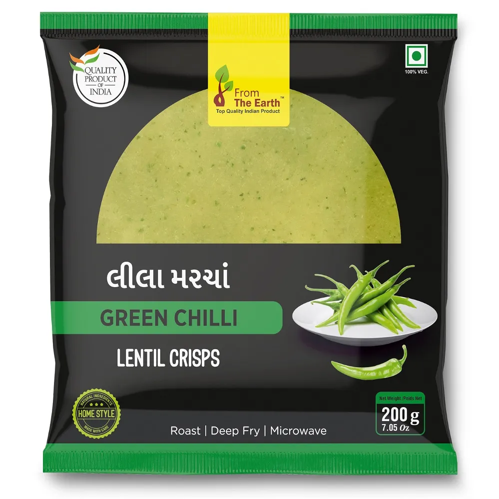 EARTH GREEN CHILI PAPAD 200GM