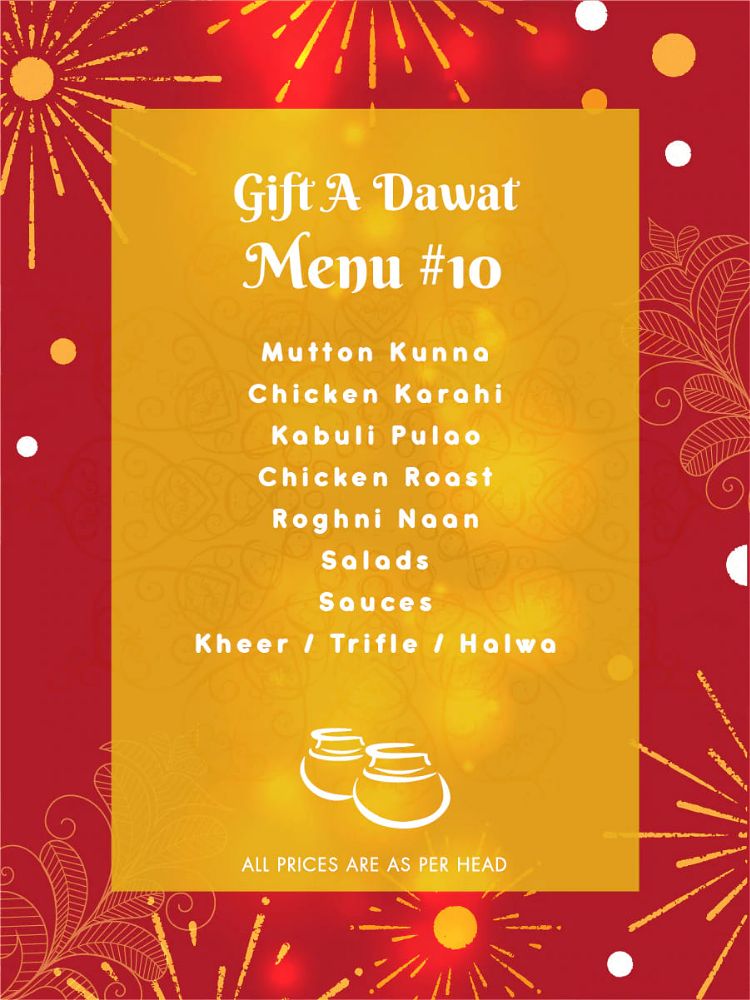 Menu 10 - Gift A Dawat