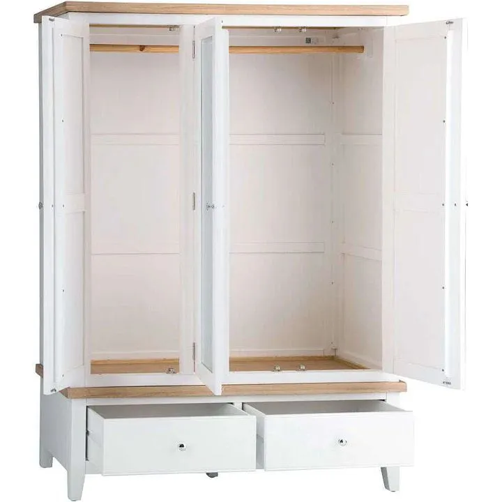 Lesna White 3 Door Wardrobe