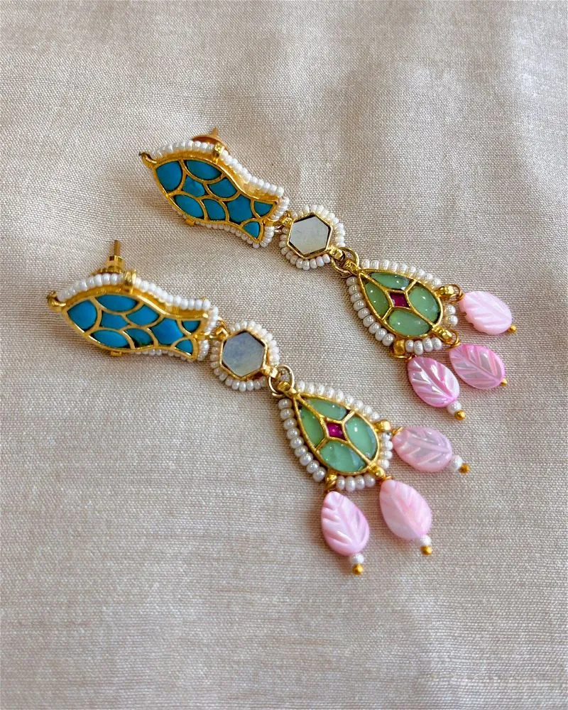 Pacchi Kundan Fish Earrings Feroza