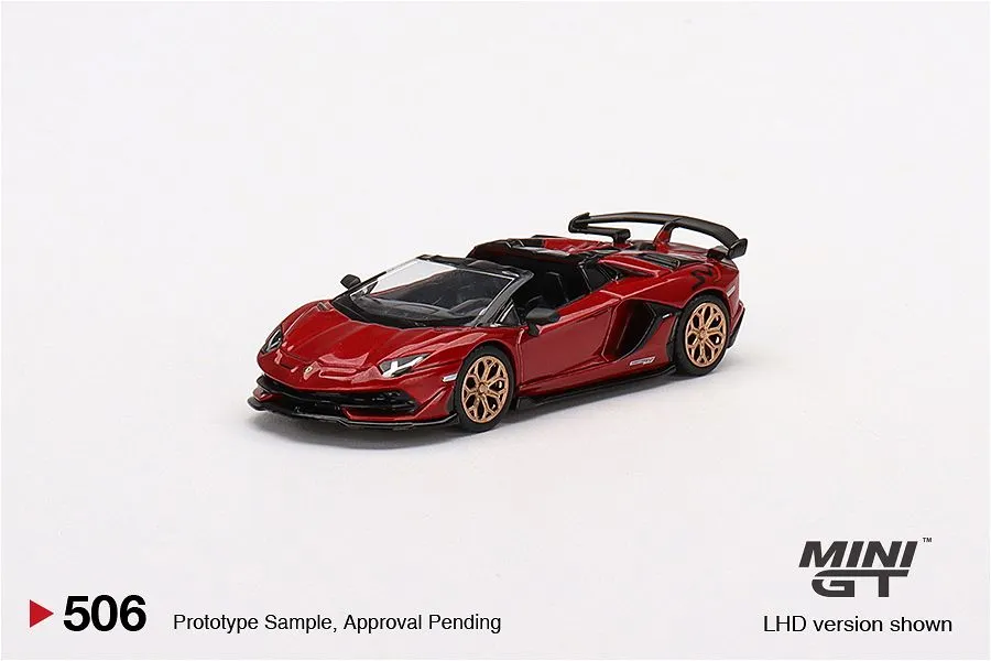 MINI GT | LAMBORGHINI AVENTADOR SVJ ROADSTER | ROSSO EFESTO