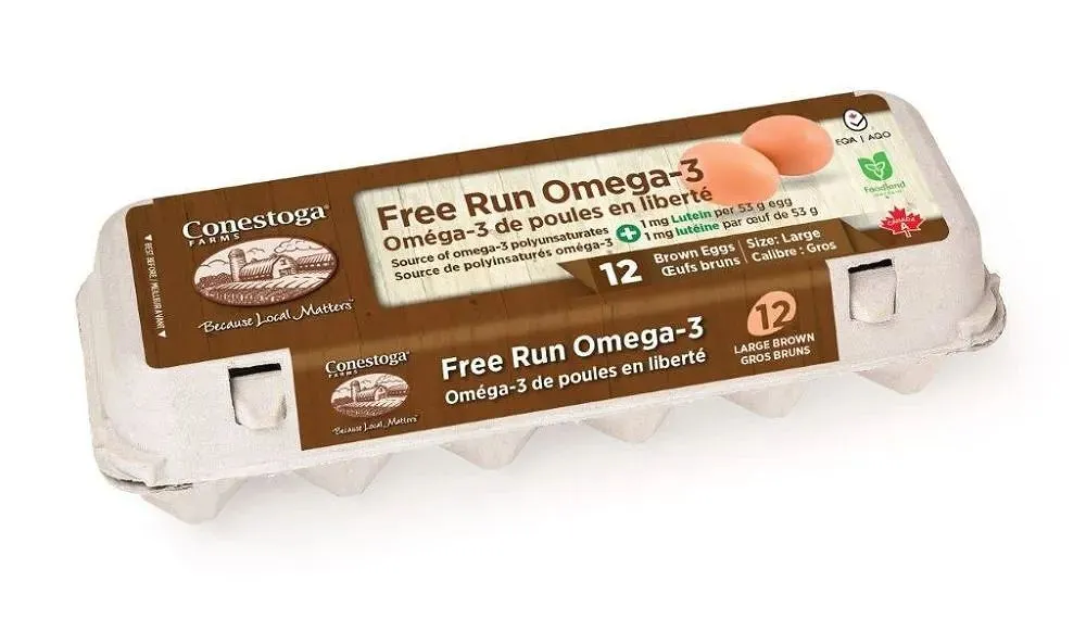 Conestoga Free Run Omega 3 Large Brown Egg 12/pk