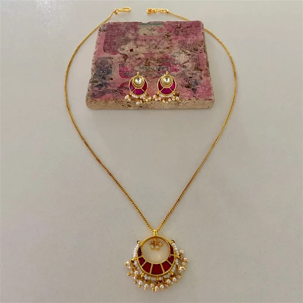 Pendant Set Pacchi Kundan