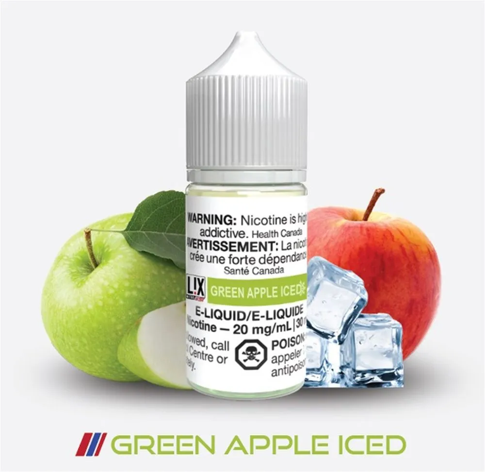 LIX E-LIQUID GREEN APPLE ICED 30ML