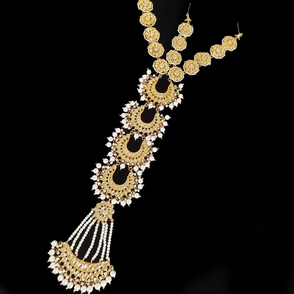 Kundan Braid Piece - Choti With Passa Drop