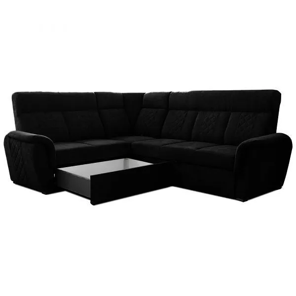 Kota Black Corner Sofa