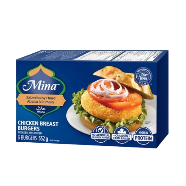 Mina Chicken Breast Breaded Burger 552g