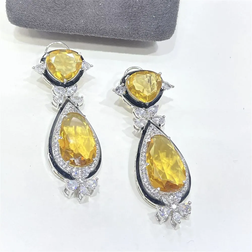 Aaliyah Earrings Yellow Sapphire