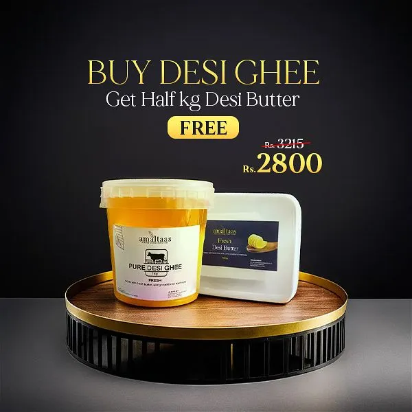 Buy Desi Ghee & Get Half Kg Desi Butter