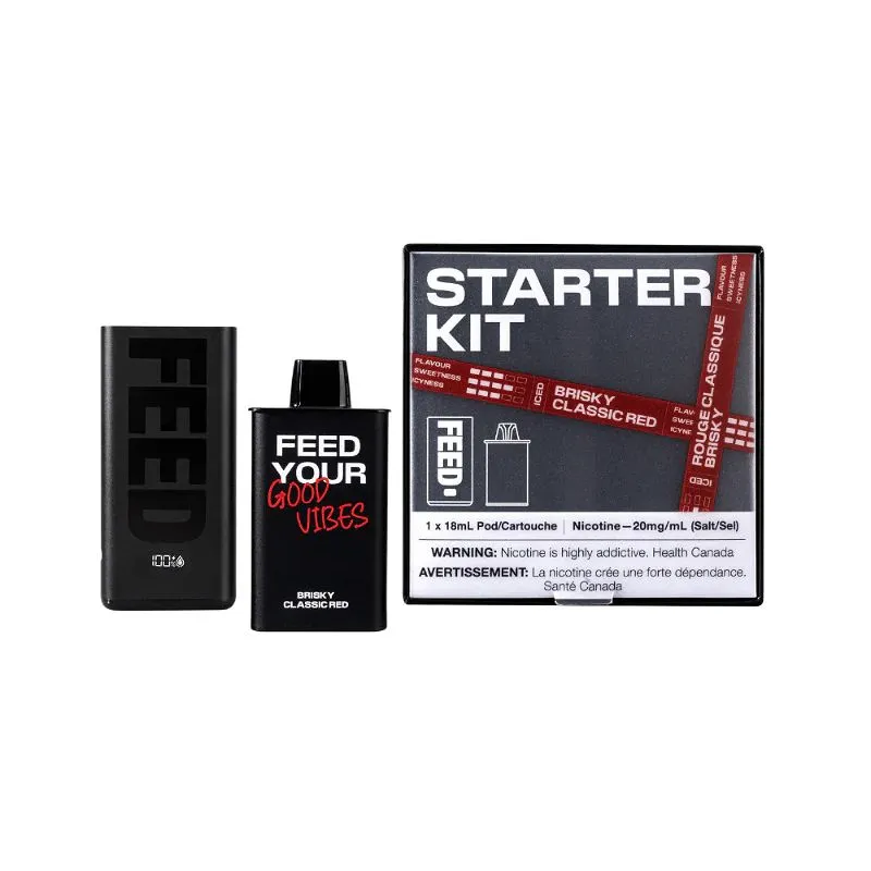 Feed Starter Kit Brisky Classic Red (9K PUFFS)