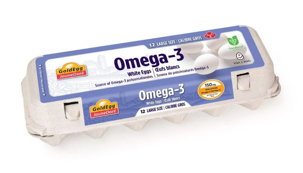 Goldegg Egg Large White Omega3 12/pk