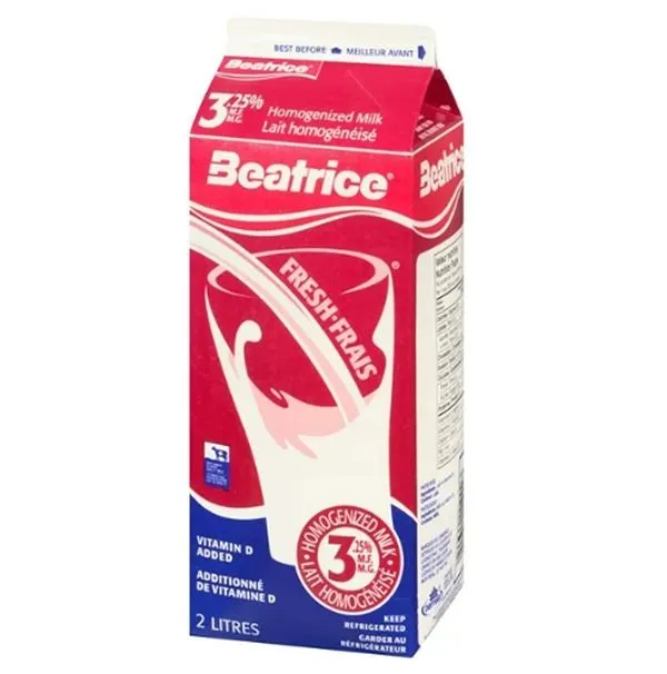 Beatrice 3.25% Homo Milk 2L