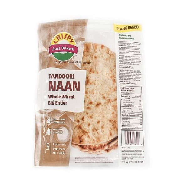 Crispy Whole Wheat Tandoori Naan 500g