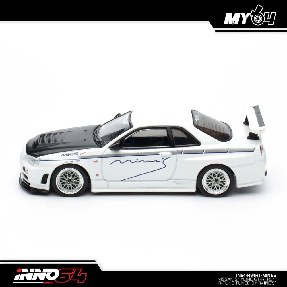 INNO64 | NISSAN SKYLINE GT-R R34 | MINE'S WITH CARBON HOOD