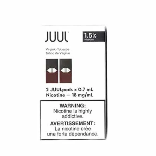 JUUL PODS VIRGINIA TOBACCO 1.5% NIC 2PODS