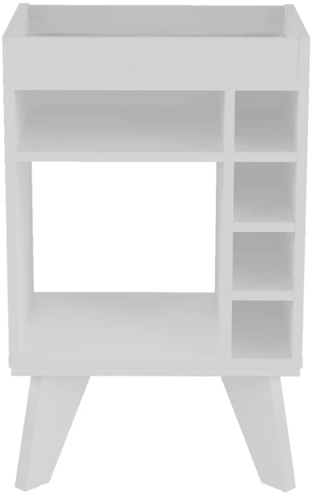 Mini Bar Side Table White