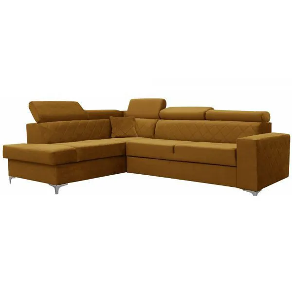 Garza Mustard Corner Sofa Bed