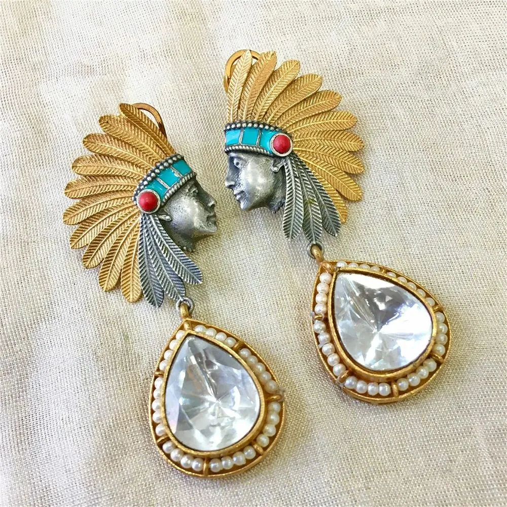 Egyptian Polki Earrings