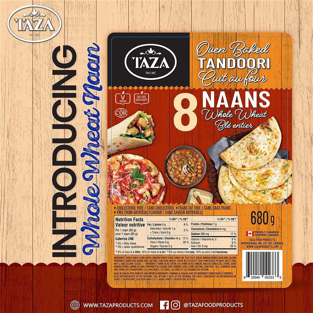 Taza Baked Naan Wholewheat 680gm