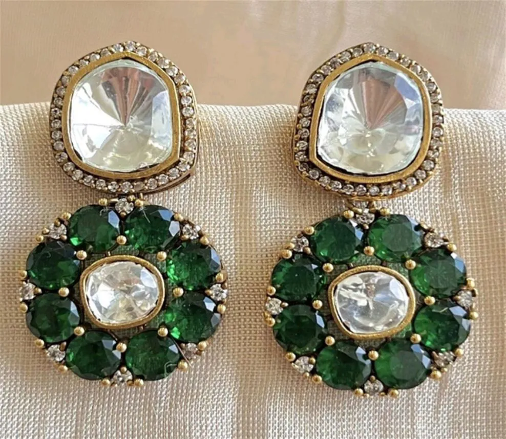 Eve Earrings Emerald Green