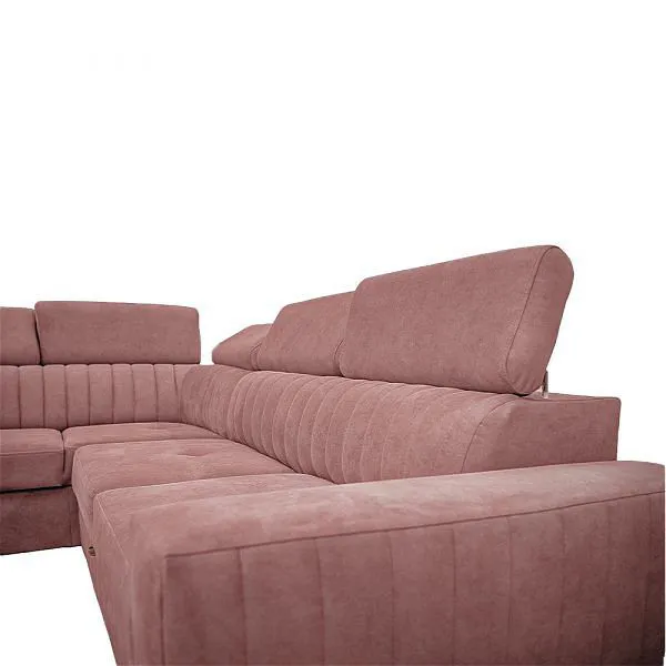 Zarate Pink L-Shaped Sofa Bed