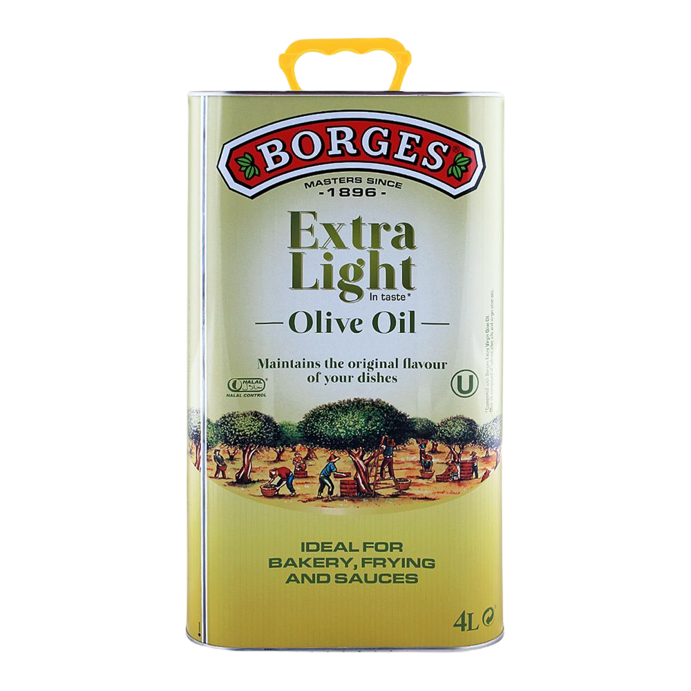 Borges Olive Oil. Extra Light Tin 4 Liter