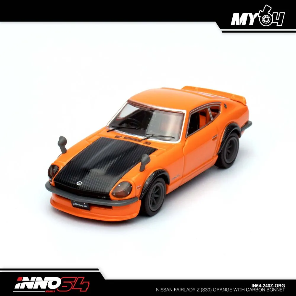 INNO64 | NISSAN FAIRLADY 240Z | ORANGE WITH CARBON BONNET