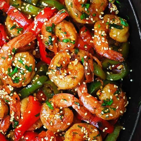 Shrimps With Chillies & Vegetables