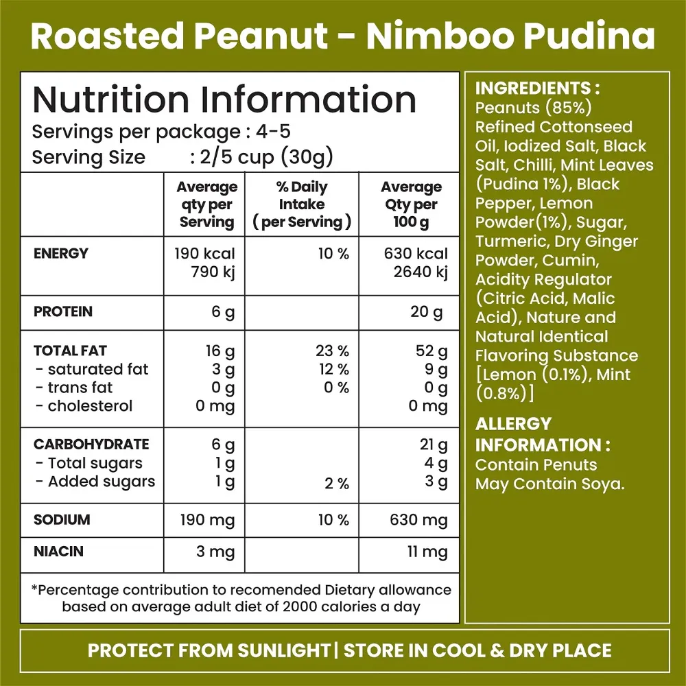 JABSONS NIMBOO PUDINA PEANUT 140 GM