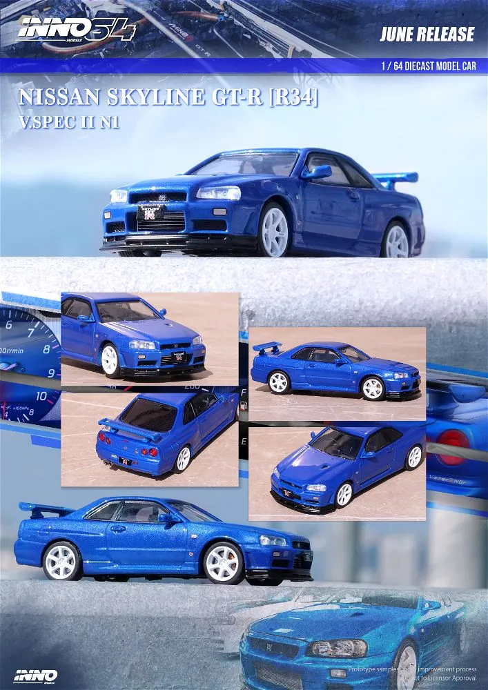 INNO64 | NISSAN SKYLINE GT-R R34 V SPEC II N1 | BAYSIDE BLUE