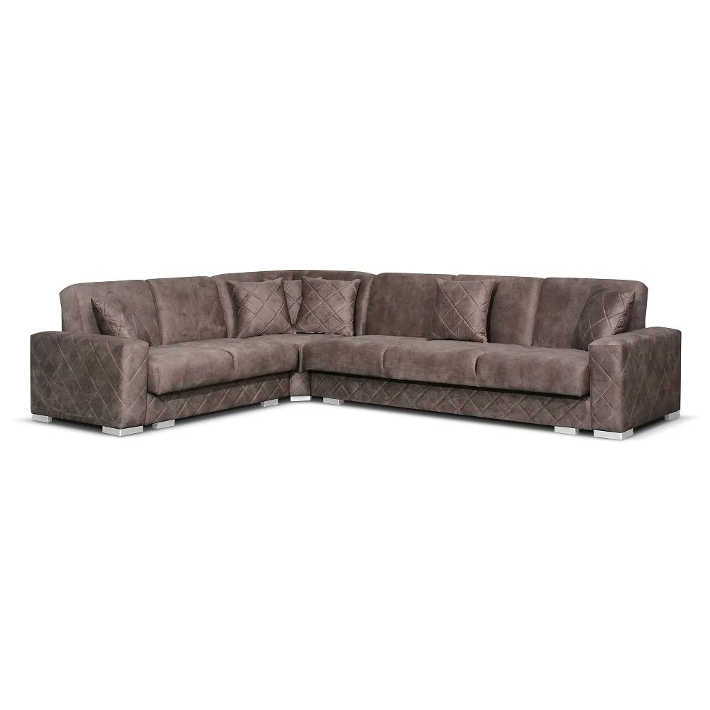 Norman Brown Corner Sofa Bed