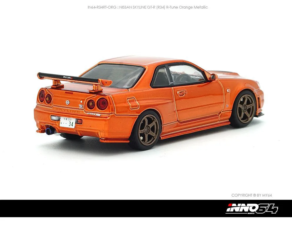 INNO64 | NISSAN SKYLINE GT-R R34 | ORANGE METALLIC