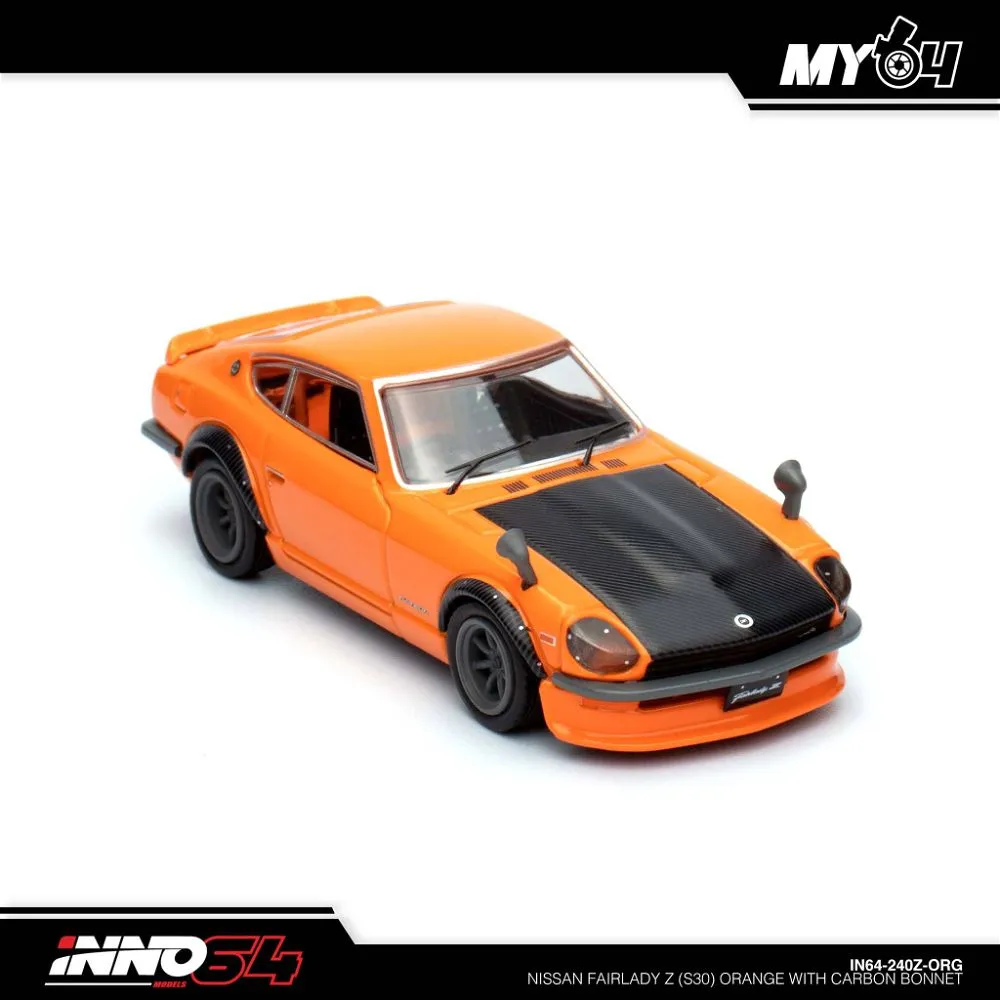 INNO64 | NISSAN FAIRLADY 240Z | ORANGE WITH CARBON BONNET