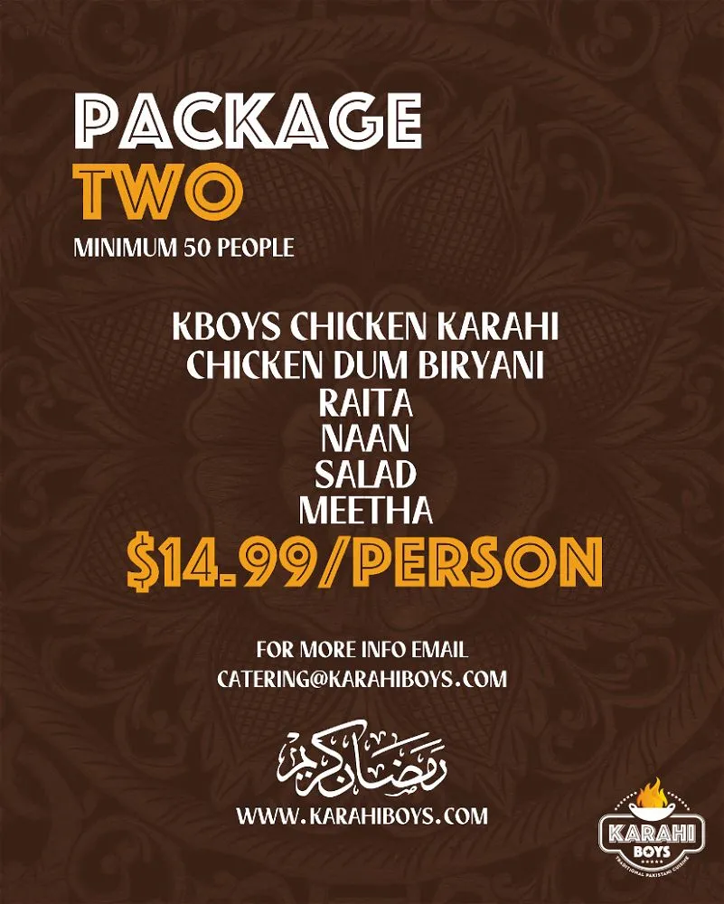 Ramadan Catering Package - Two