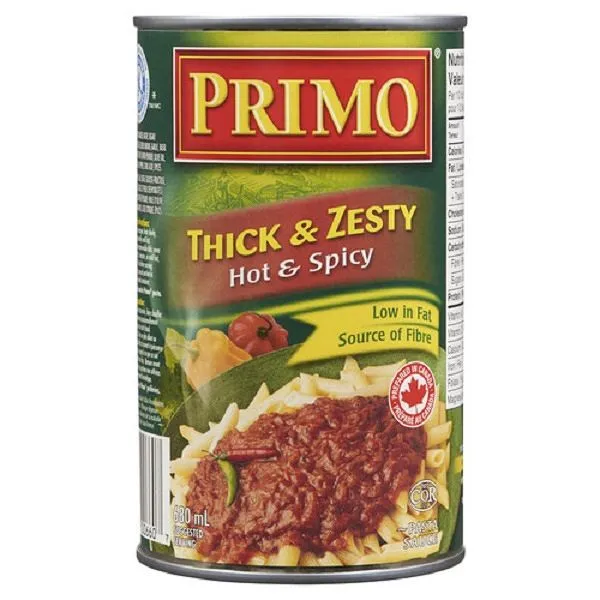 Primo Pasta Sauce Thick & Zesty Hot & Spicy 680ml