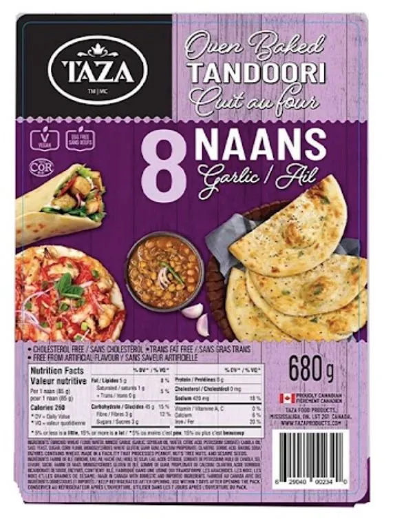 Garlic Naan 8 pcs 2 for 5.99