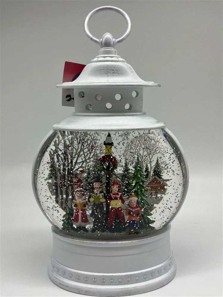 White Carolers Lantern