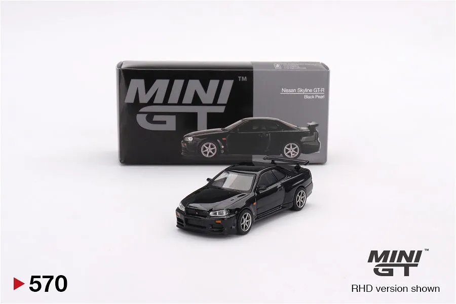 MINIGT | NISSAN SKYLINE GT-R R34 V-SPEC | BLACK PEARL