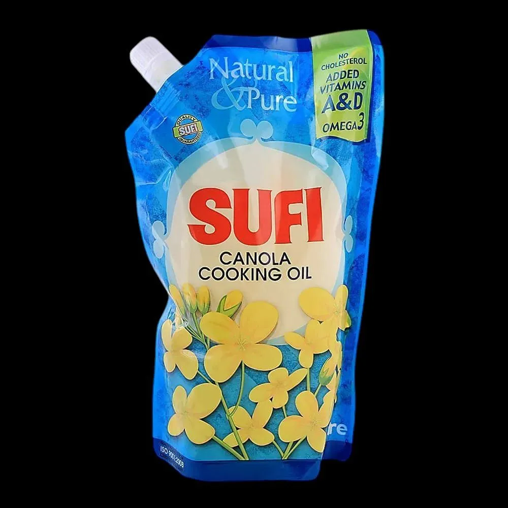 Sufi Canola Oil W/Cap Pouch 1Ltr