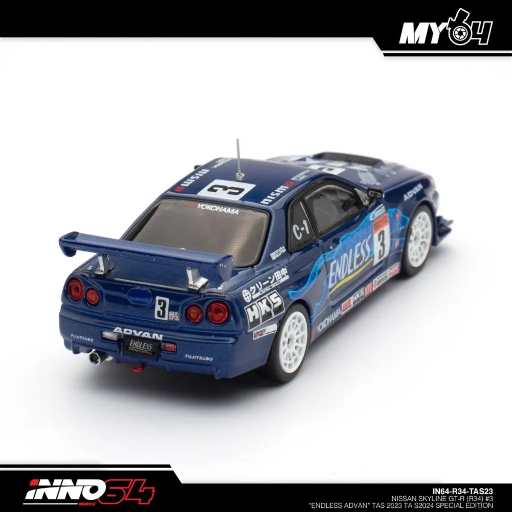 INNO64 | NISSAN SKYLINE GT-R R34 | #3 ENDLESS ADVAN TAS 2023