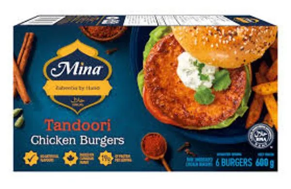 Mina Tandoori Chicken Burgers (600gm)