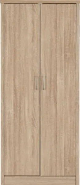 2 Door Wardrobe Light Oak Effect Veneer