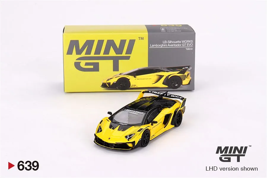 MINI GT | LAMBORGHINI LB-SILHOUETTE WORKS AVENTADOR GT EVO | YELLOW