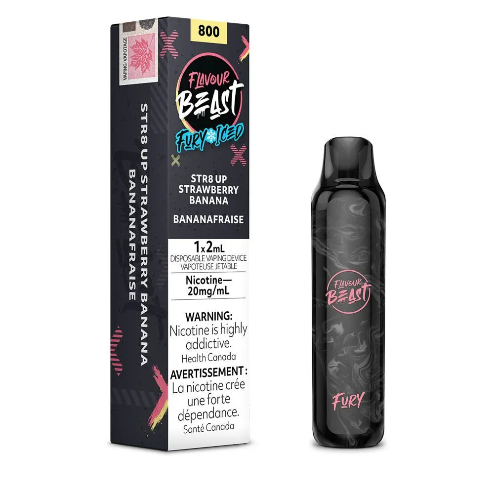 FLAVOUR BEAST 800 STR8 UP STRAWBERRY BANANA