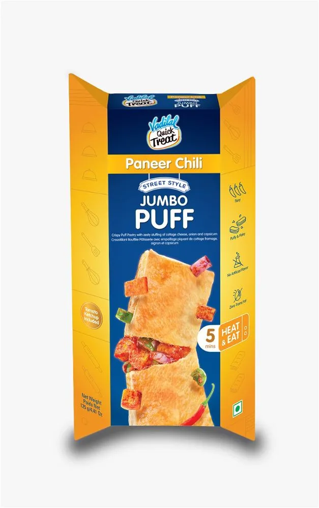 Vadilal Frozen  Paneer Chili Puffs 125g