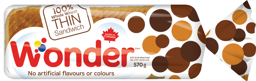 Wonder Thin Slice Bread Wheal Wheat 675g