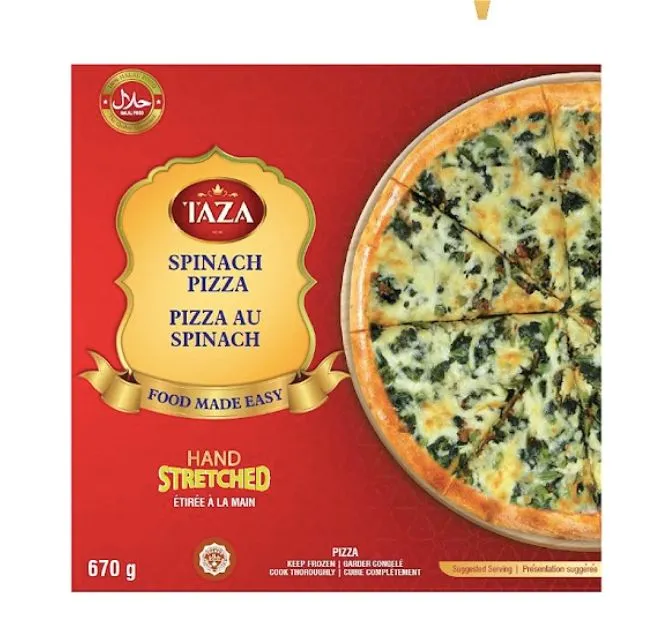 TAZA Spinach & Cheese Pizza Hand Stretched