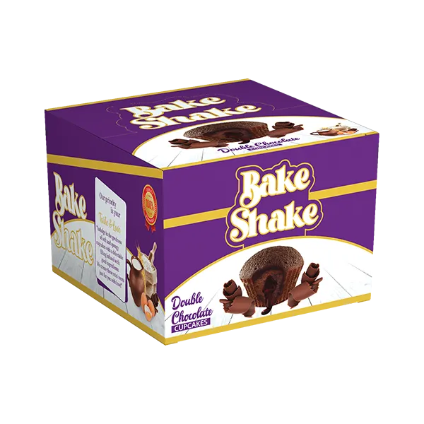 Bake Shake Center Filled Double Chocolate Cupcake 21.5 Gram (12 Pcs Per Box) - Bake Shake