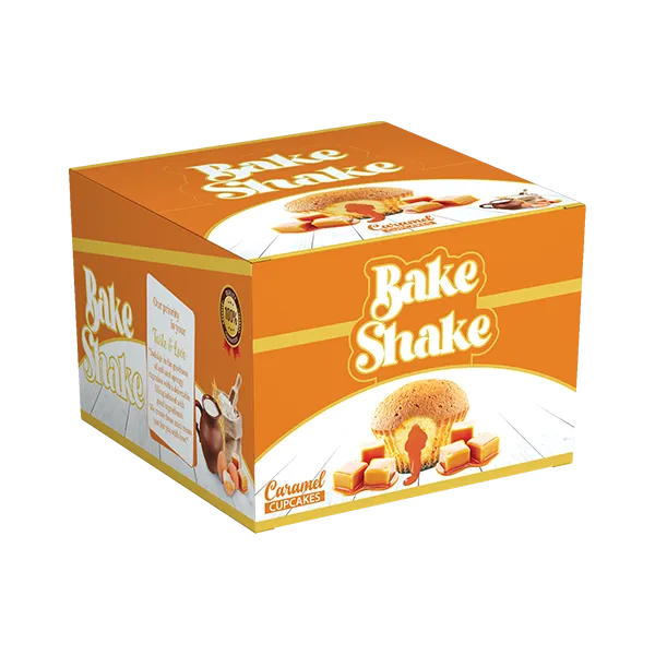 Bake Shake Center Filled Caramel Cupcake 21.5 Gram (12 Pcs Per Box) - Bake Shake